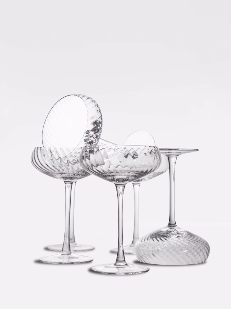 ByON Opacity champagne glasses 30cl (4 piece)