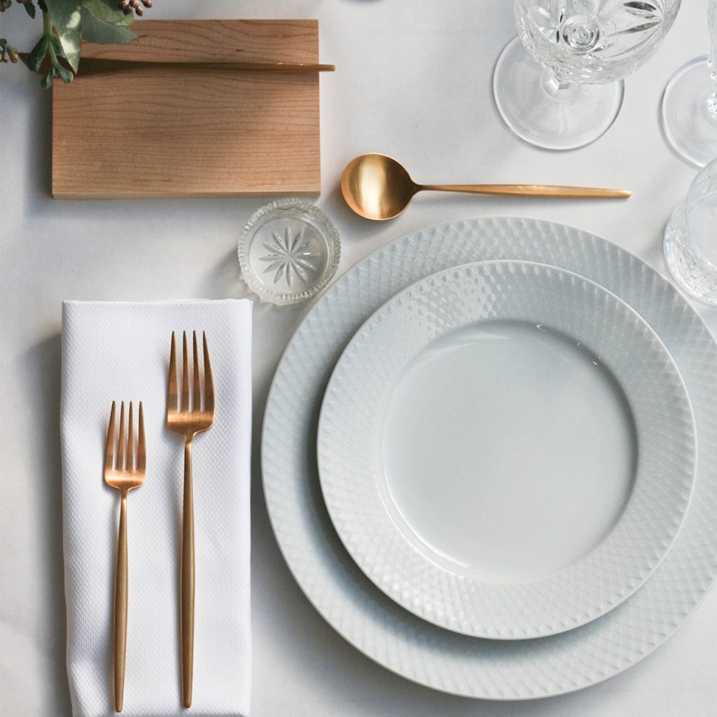 Lyngby Rhombe plate (white 27cm)